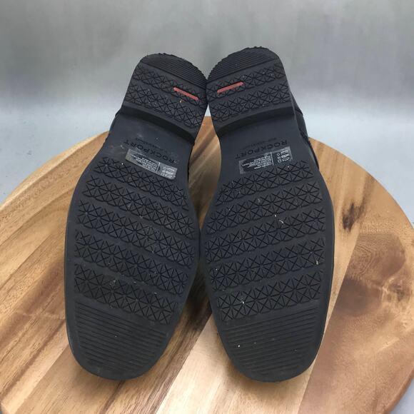 Rockport Robinsyn Oxford Dress Shoes Mens 12 M Black Leather Lace‎ Up Plain Toe - Picture 7 of 8